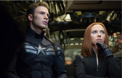The Cap and Black Widow, just chillin