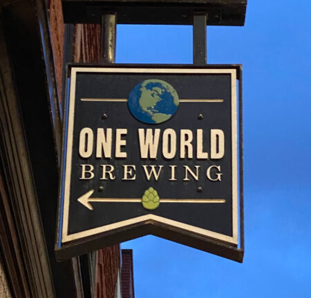 One World Brewing sign