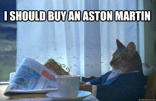 Sophisticated Cat wants an Aston Martin